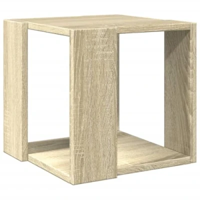 Image of vidaXL Coffee Table End Accent Side Sonoma Oak Engineered Wood with Storage 32x32x30 cm Modern Square Design Living Room/Lounge/Office/Bedroom 75kg Load Capacity