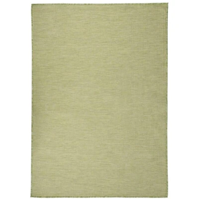 Image of vidaXL Outdoor Flatweave Rug 160x230 cm Green