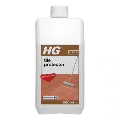 Image of HG Tile Protector, Product 14,Satin Glass Finish Shine, Seal &amp; Protection for All Types of Stone Floor Tiles, Flagstones Slate, Anti Slip Formula 1 Litre (110100106)