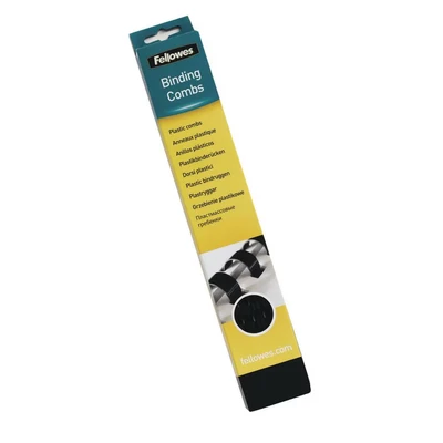 Image of Fellowes 10mm A4 Plastic Binding Combs Black (Pack of 100)