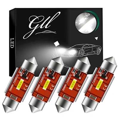 Image of GLL 36MM Festoon Bulbs C5W LED with 1860 1SMD 650 Lumens for Car Number Plate Lights DC 12/24V