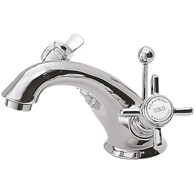 Image of Traditional Crosshead Luxury Basin Tap &amp; Pop Up Waste Chrome