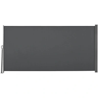Image of Outsunny Garden Retractable Deck Side Awning Screen Fence Privacy Divider840 196V05GY
