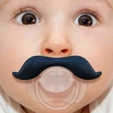 Image of 5starwarehouse® Baby Moustache Dummy Dummies Soother Pacifier Novelty Joke Funny (Small Black)
