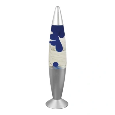 Image of Global Gizmos 16&quot; Clear Lava Lamp Blue Wax
