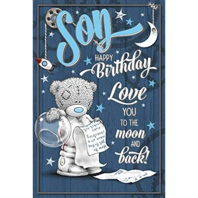 Image of Me to You Moon And Back Son Birthday Card,Mixed,Size:6x9,ASM01109