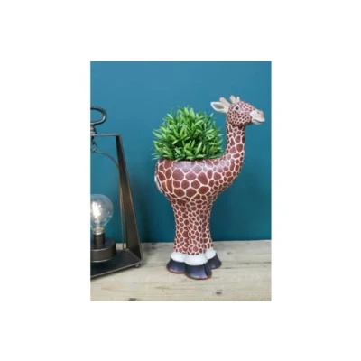 Image of MAISONICA 43cm Funky Fun Giraffe Planter Flower Pot Plant Holder Ornament Gift