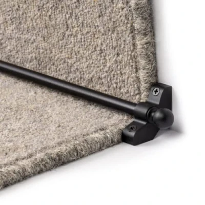 Image of eXtreme Jubilee Stair Rod for Carpet Runner Durable, Lightweight, and Affordable 890mm Long Hollow Rod, Black
