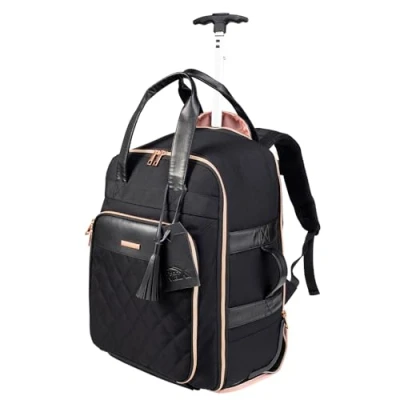 Image of Travel Hack Hybrid 30L Trolley Backpack 45x36x20 cm Easyjet Cabin Bag Easy Jet Underseat with Wheels Weekend Trips, &amp; Business by Max.