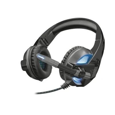 Image of Trust Gaming GXt 410 Rune Headset for PC and Laptop, Illuminated, Black