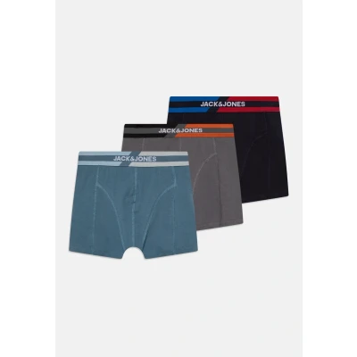 Image of JACK &amp; JONES Boy&#039;s Jacsteve Solid Trunks 3 Pack Jnr Sn Boxer Shorts, Oceanview/Pack:Sky Captain Castlerock, 140