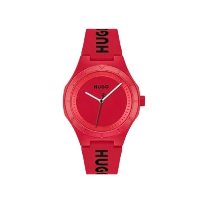 Image of HUGO Analogue Quartz Watch for Men #LIT HIM Collection with Silicone Bracelet 1530346