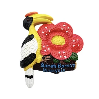 Image of 3D Sabah Borneo Malaysia Refrigerator Fridge Magnet Tourist Souvenirs Handmade Resin Craft Magnetic Stickers Home Kitchen Decoration Travel Gift