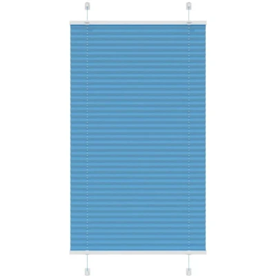 Image of vidaXL Pleated Blind Blue 75x150 cm Fabric Width 74.4 Polyester