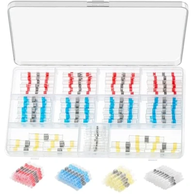Image of 120PCS Solder Seal Wire Connectors, Electrical Waterproof Heat Shrink Connectors for Marine Automotive Boat Truck Joint