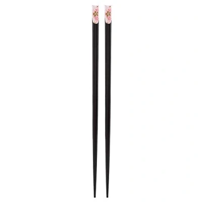 Image of TOPINCN Wooden Chopsticks Portable Tableware Japanese Style Sakura Cherry Pattern Creative Reusable Durable 3 Pair(Pink)