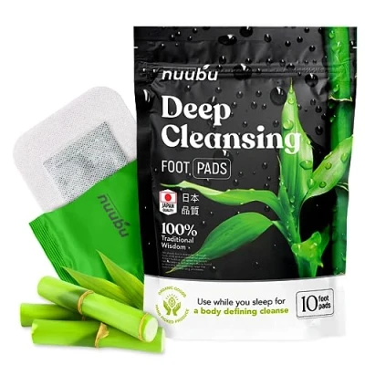 Image of Nuubu Detox Foot Patches 10 Pcs Pads, Pads to Remove Toxins, Natural Deep Cleansing for Stress Relief &amp; Sleep, Enhance Blood Circulation