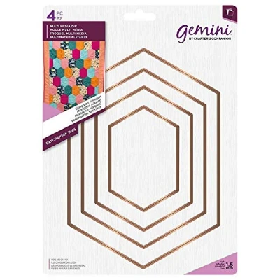 Image of Gemini Multi Media Patchwork Die Elongated Hexagon