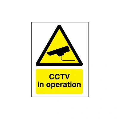 Image of Sitesafe CCTV in Operation Rigid PVC Warning Sign 297 x 420mm