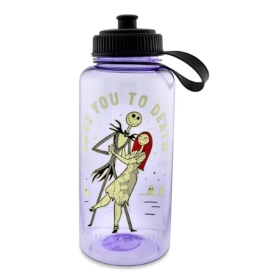Image of Silver Buffalo Disney The Nightmare Before Christmas &#039;&#039;Love You To Death&#039;&#039; 34 Ounce Water Bottle