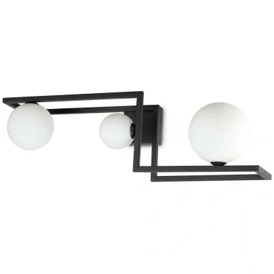 Image of ANGOLO 3 Light Globe Ceiling Black