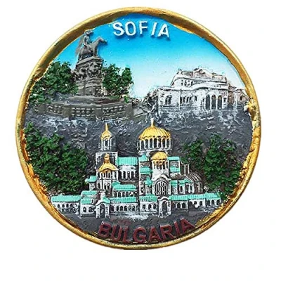 Image of 3D Sofia Bulgaria Fridge Magnet Travel Souvenir Gift,Home &amp; Kitchen Decoration Magnetic Sticker Refrigerator Collection