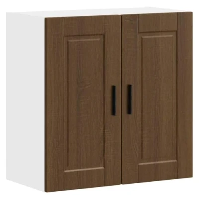 Image of vidaXL Kitchen Wall Cabinet Porto Brown Oak Engineered Wood Modern Storage Solution for Kitchen, Bedroom, and Living Spaces 60x31x60 cm, Easy to Clean Surface