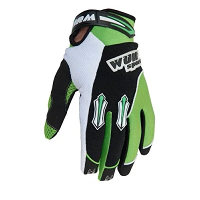 Image of Wulfsport Kids Stratos MX Gloves Junior Motocross Motorcycle Quad Biking Glove Green XXS 6 9 Years