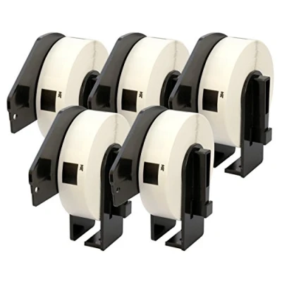 Image of 5 Compatible Rolls DK11204 DK 11204 17mm x 54mm Address Labels for P Touch QL 500 550 560 570 700 800 810W 820NWB 1050 1060N 1100 1110NWB (400 per Roll)