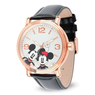 Image of Disney Men Analogue Quartz Watch with Faux Leather Strap W001855