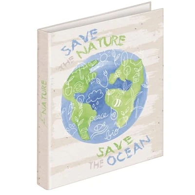 Image of VELOFLEX Nature 1144612 Ring Binder, DIN A4, with 2 Mechanism, Made of Recyclable Cardboard, School Pack 1