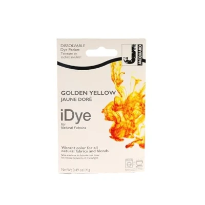 Image of Jaquard IDYE Golden Yellow Fabric Dye for Natural Fabrics and Clothes No Mess Sachet