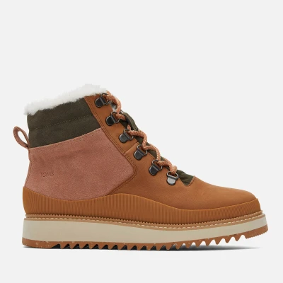 Image of TOMS Women&#039;s Mojave Fashion Boot, Tan Leather/Suede/Ridged, 4 UK