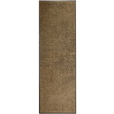 Image of vidaXL Doormat Washable Brown 60x180 cm