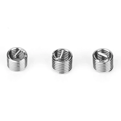 Image of 100Pcs Thread Inserts M5 Stainless Steel 304 Reinforce Repair Kit Set Replacement for Furniture and Auto Repairing(M5x0.8x1.5 D)