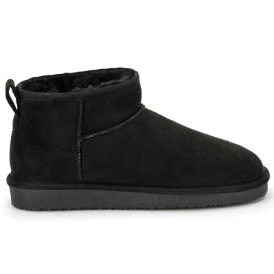 Image of Polar Women Boots Slippers Faux Suede, Flexible Waterproof Anti Slip Rubber Sole With Memory Foam, Fluffy Fur Lined On Slippers, Ladies Walking shoes for Indoor &amp; Outdoor Black UK 3