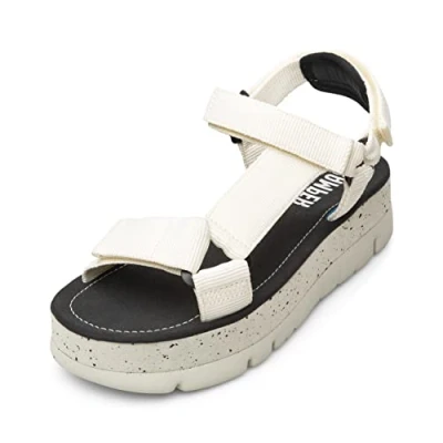 Image of Camper Oruga UP Platform sandals, Women&#039;s, Size: 4, White Textile