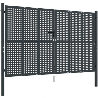 Image of vidaXL Garden Gate Anthracite 300x250 cm Steel