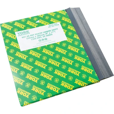 Image of 5x York 9&quot;x11&quot; Wet or Dry Paper Sheets Grade 1200
