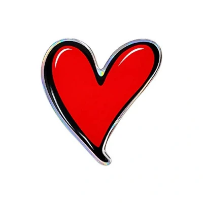 Image of Quattroerre 14112 3D Sticker Heart 63 x 59 mm