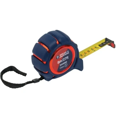 Image of Spear &amp; Jackson 30440HD Heavy Duty Soft Feel Tape 8m