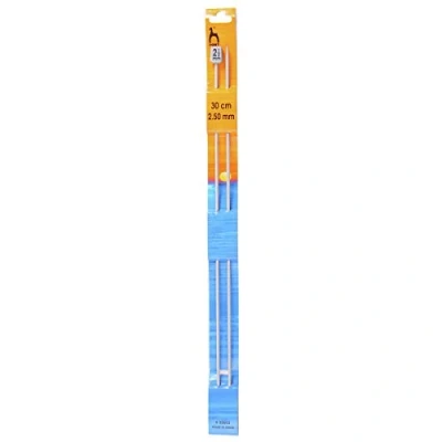 Image of Pony Metal Knitting Pins/ Needles 30cm long 2.50mm