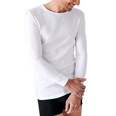 Image of Damart Men&#039;s Tee Shirt Manches Longues Themal Top, White (Blanc 54119 01010 ), Medium