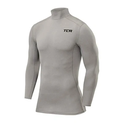 Image of TCA Men&#039;s Pro Performance Compression Base Layer Long Sleeve Top Mock Neck Tornado, S