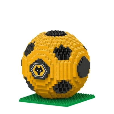 Image of FOCO Officially Licensed Wolverhampton Wanderers FC BRXLZ Bricks 3D Football Toy Model