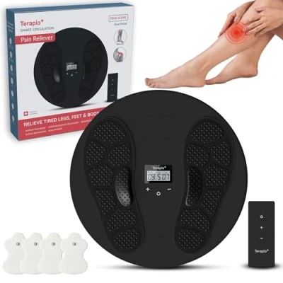 Image of TERAPIO Smart Circulation Foot &amp; Leg Massager with EMS TENS Technology. Medical Device Designed to Ease Aches and Pains.