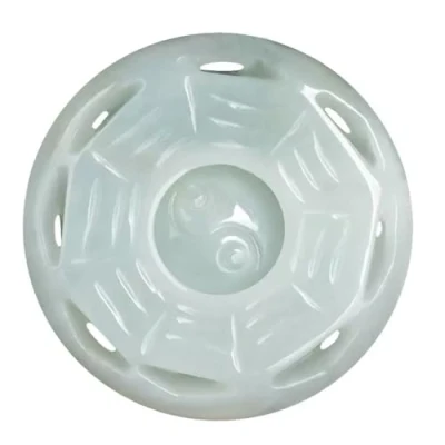 Image of SGKOMN Natural Feng Shui Green Jade Necklace Pendant for Women Genuine Yoga Jadeite Taiji Bagua Peace Buckle