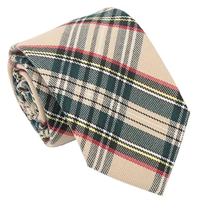 Image of DQT Men&#039;s Tartan Plaid Formal Casual Patterned Classic Tie Beige