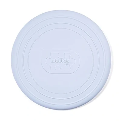 Image of Bigjigs Toys Frisbee Flying Disc (Dove Grey) Silicone For Kids, Quality Saucers, Beach &amp; Garden Toys, Holiday Toddlers