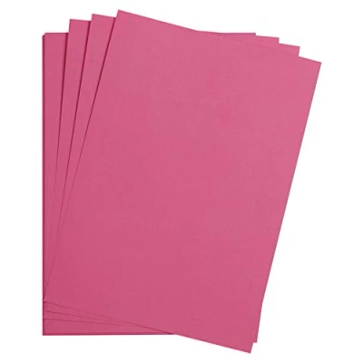 Image of Clairefontaine Ref 975260C Maya Smooth Coloured Drawing Card (Pack of 25 Sheets) 185gsm A4 (29.7 x 21cm) Intensive Pink Colour Deep Dyed, Acid Free, pH Neutral